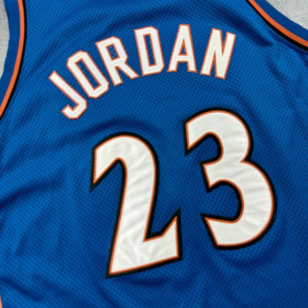 Washington Wizards Michael Jordan #23 Vintage Blue Jersey 911 Patch-Pro Kit Vault | Brand New 26/27 Sports Jerseys